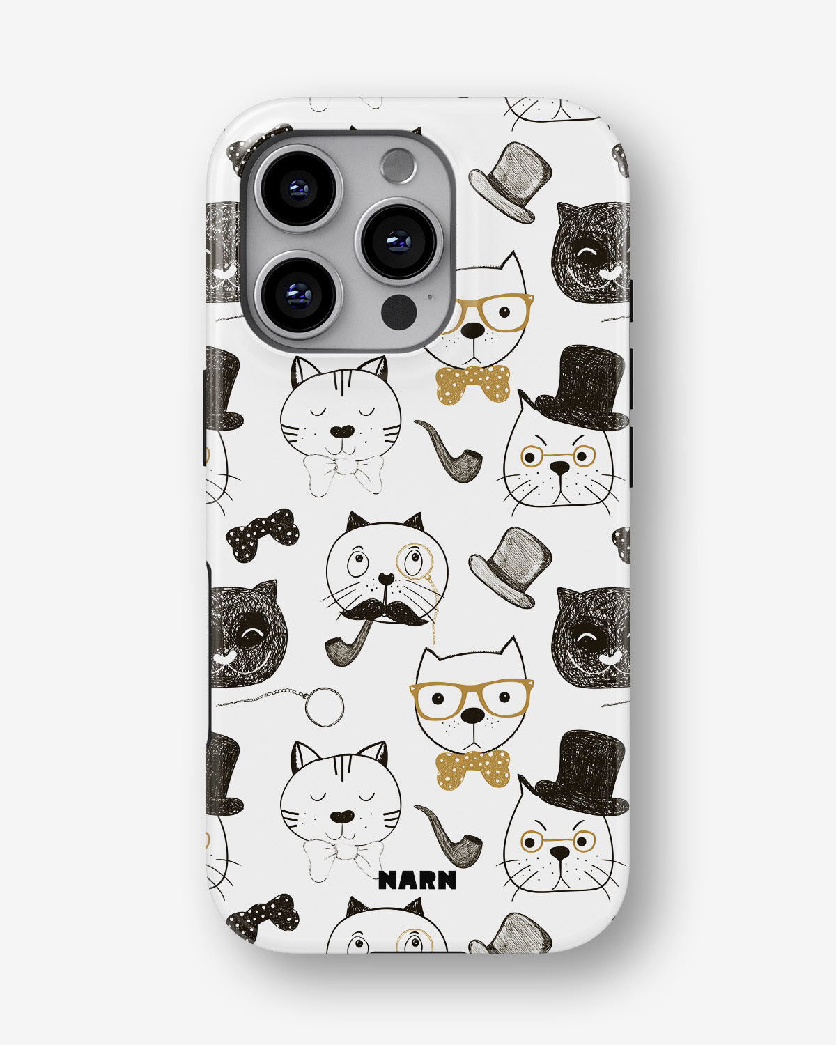 iPhone 16 Pro Max Tough Case – Cartoon Cats - View 1
