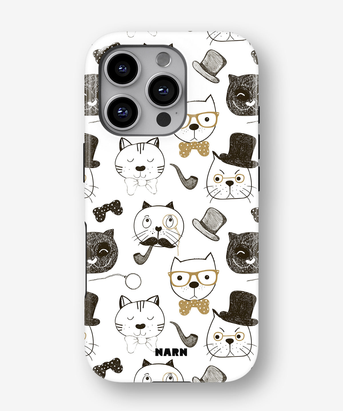 iPhone 16 Pro Max Tough Case – Cartoon Cats - View 1
