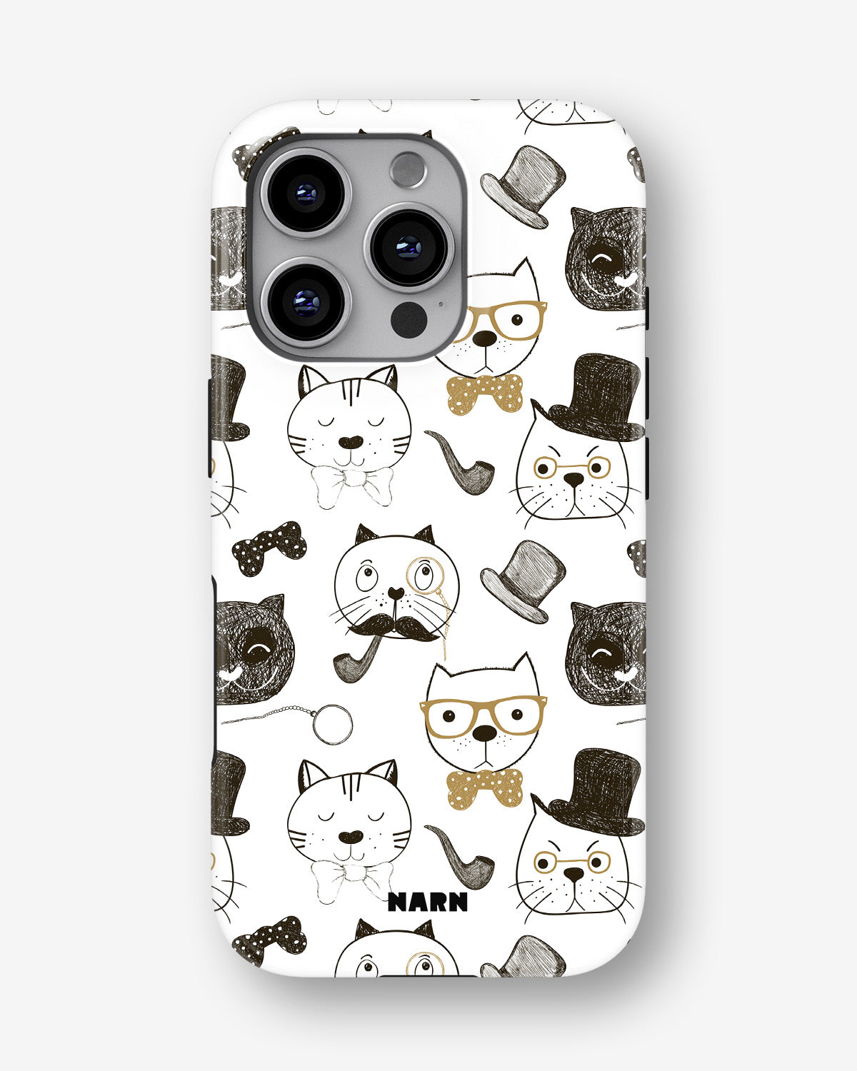 iPhone 16 Pro Max Tough Case – Cartoon Cats - View 1