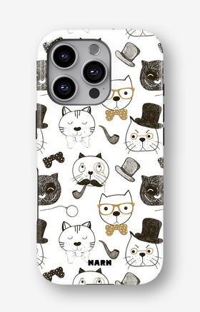iPhone 16 Pro Max Tough Case – Cartoon Cats - View 1