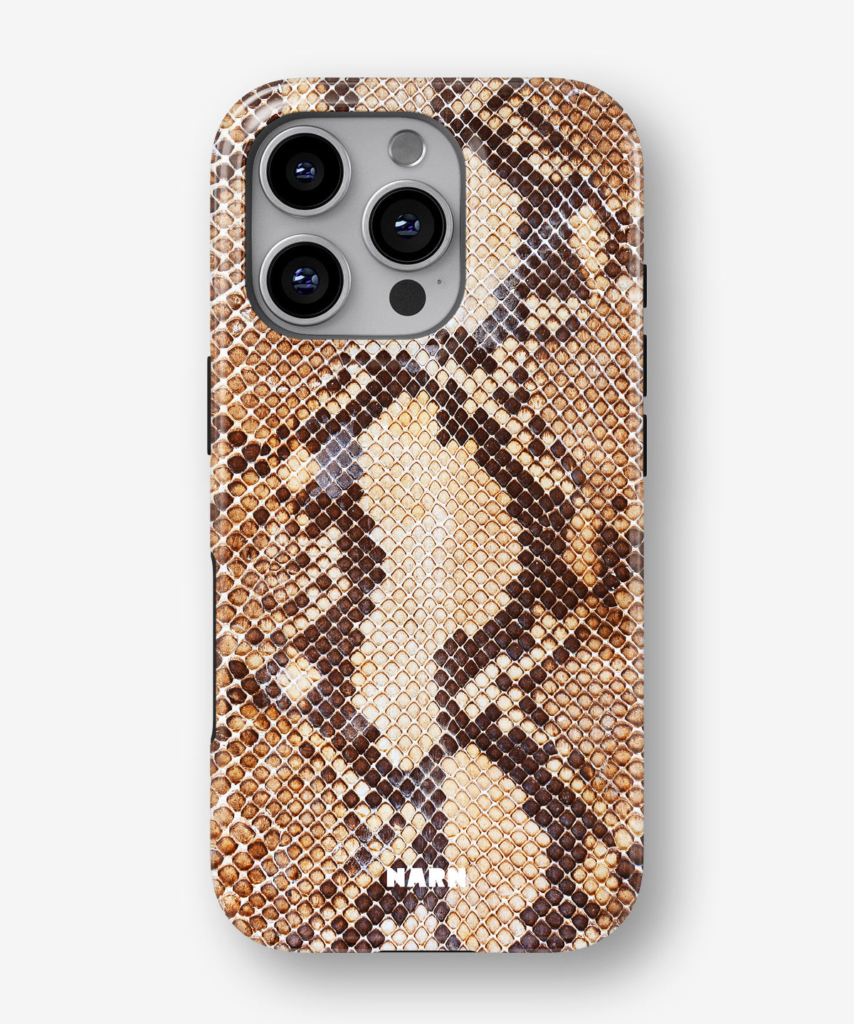 iPhone 16 Pro Max Tough Case – Brown Snakeskin - View 1