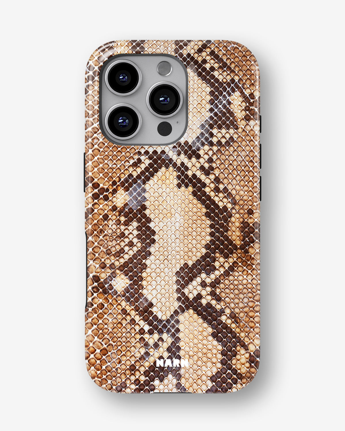 iPhone 16 Pro Max Tough Case – Brown Snakeskin - View 1