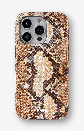 iPhone 16 Pro Max Tough Case – Brown Snakeskin - View 1