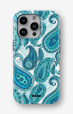 iPhone 16 Pro Max Tough Case – Turquoise Paisley - View 1