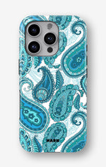 iPhone 16 Pro Max Tough Case – Turquoise Paisley - View 1