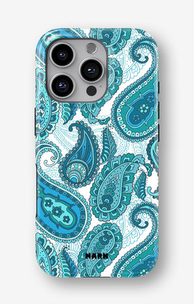 iPhone 16 Pro Max Tough Case – Turquoise Paisley - View 1
