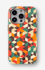 iPhone 16 Pro Max Tough Case – Retro Geometric - View 1