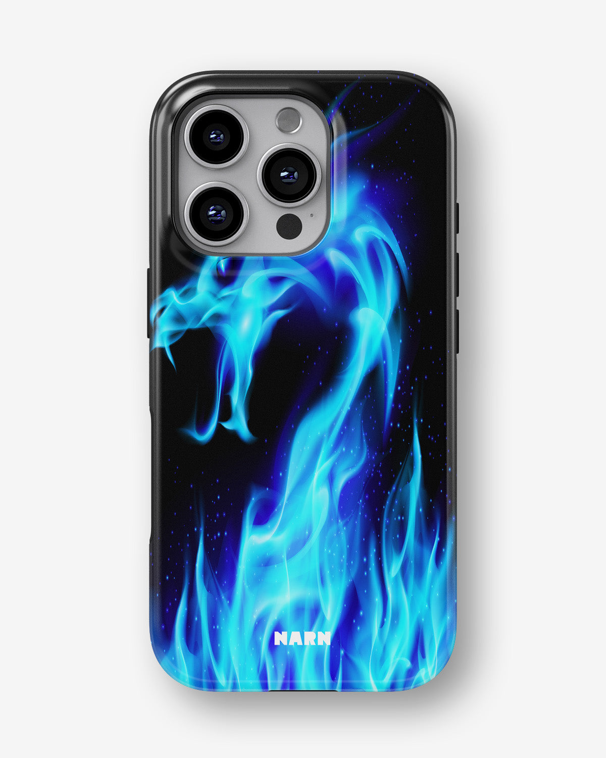 iPhone 16 Pro Max Tough Case – Blue Flames Dragon - View 1