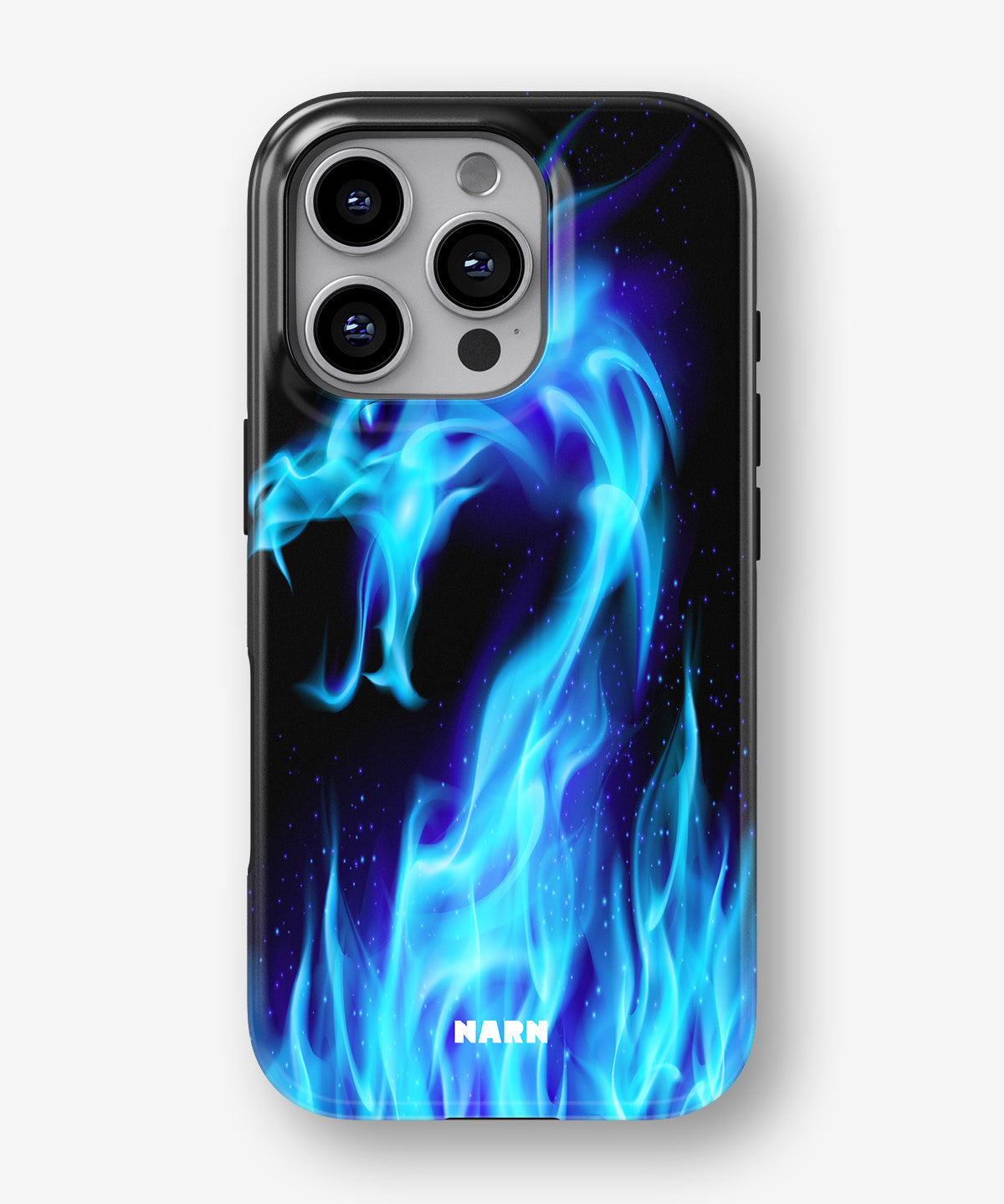 iPhone 16 Pro Max Tough Case – Blue Flames Dragon - View 1
