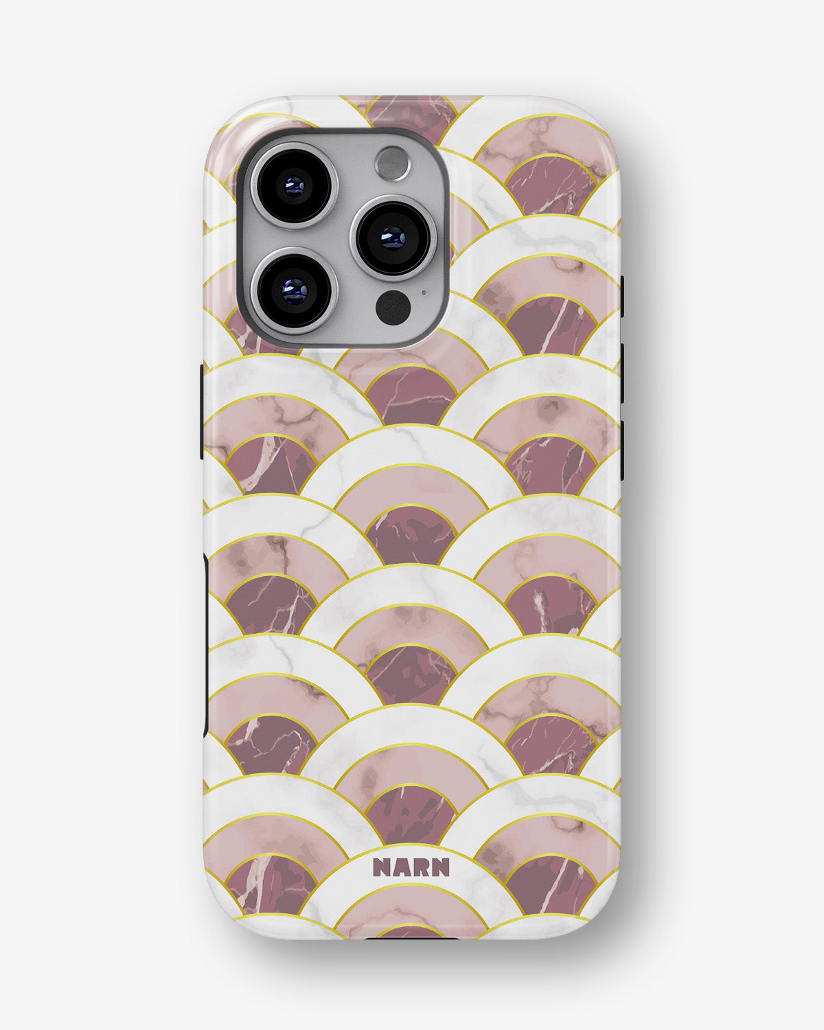 iPhone 16 Pro Max Tough Case – Pink Marble Waves - View 1