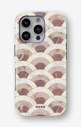 iPhone 16 Pro Max Tough Case – Pink Marble Waves - View 1