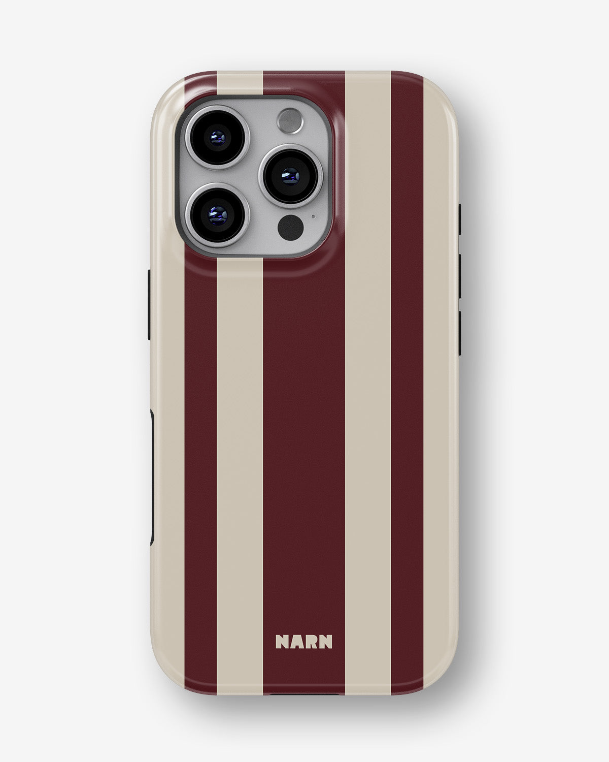 iPhone 16 Pro Max Tough Case – Bordeaux Stripe - View 1