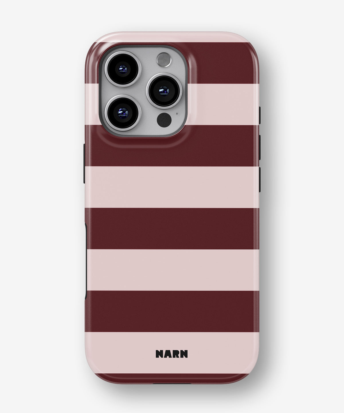 iPhone 16 Pro Max Tough Case – Cranberry Stripe - View 1