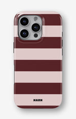 iPhone 16 Pro Max Tough Case – Cranberry Stripe - View 1