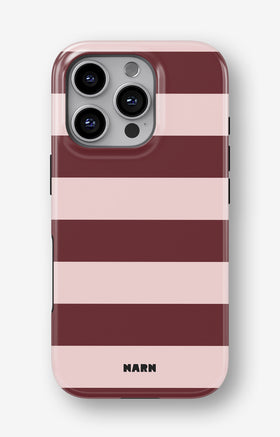 iPhone 16 Pro Max Tough Case – Cranberry Stripe - View 1