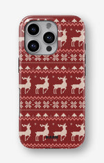 iPhone 16 Pro Max Tough Case – Reindeer Knit - View 1