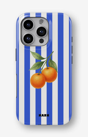 iPhone 16 Pro Max Tough Case – Orange Stripes - View 1
