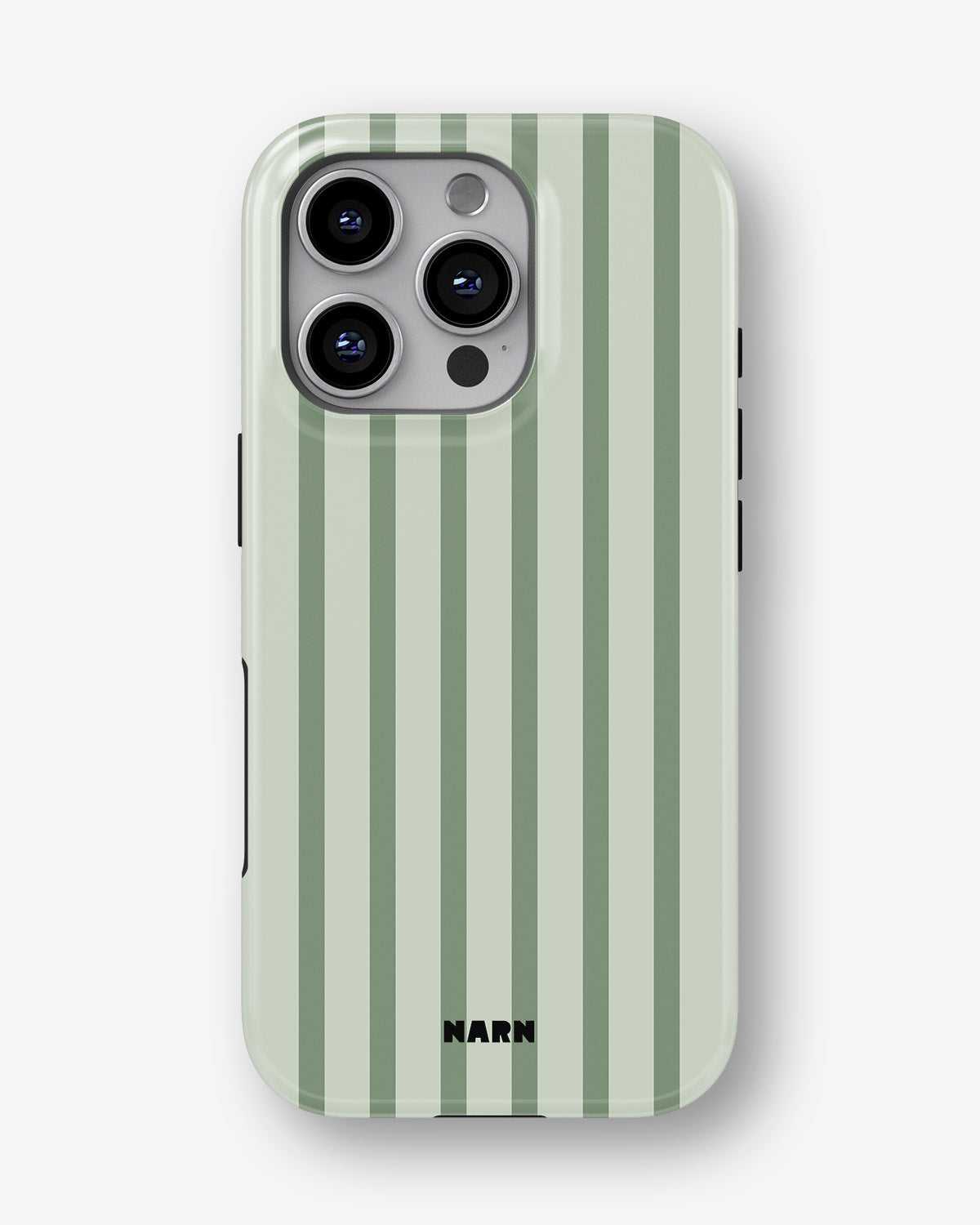 iPhone 16 Pro Max Tough Case – Sage Stripes - View 1