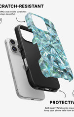 iPhone 16 Pro Max Tough Case – Green Crystals - View 2
