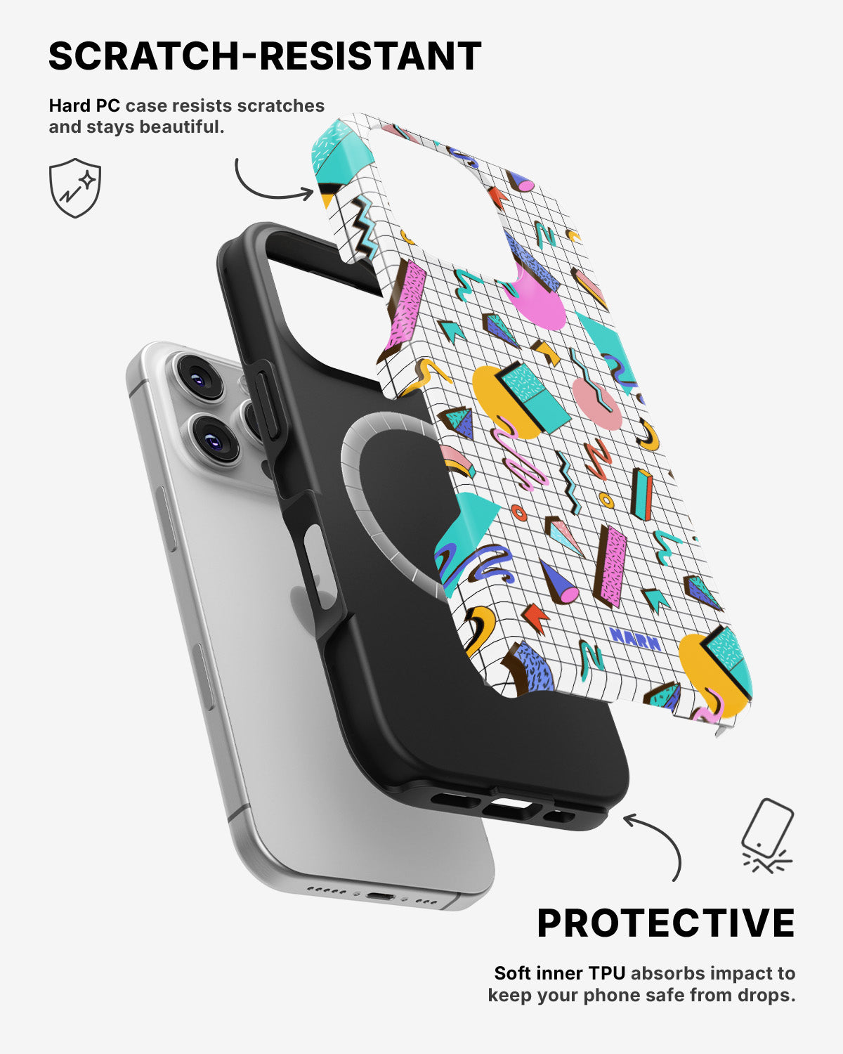 iPhone 16 Pro Max Tough Case – 80s Memphis - View 2