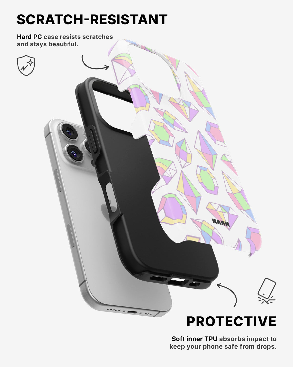 iPhone 16 Pro Max Tough Case – Diamonds - View 2