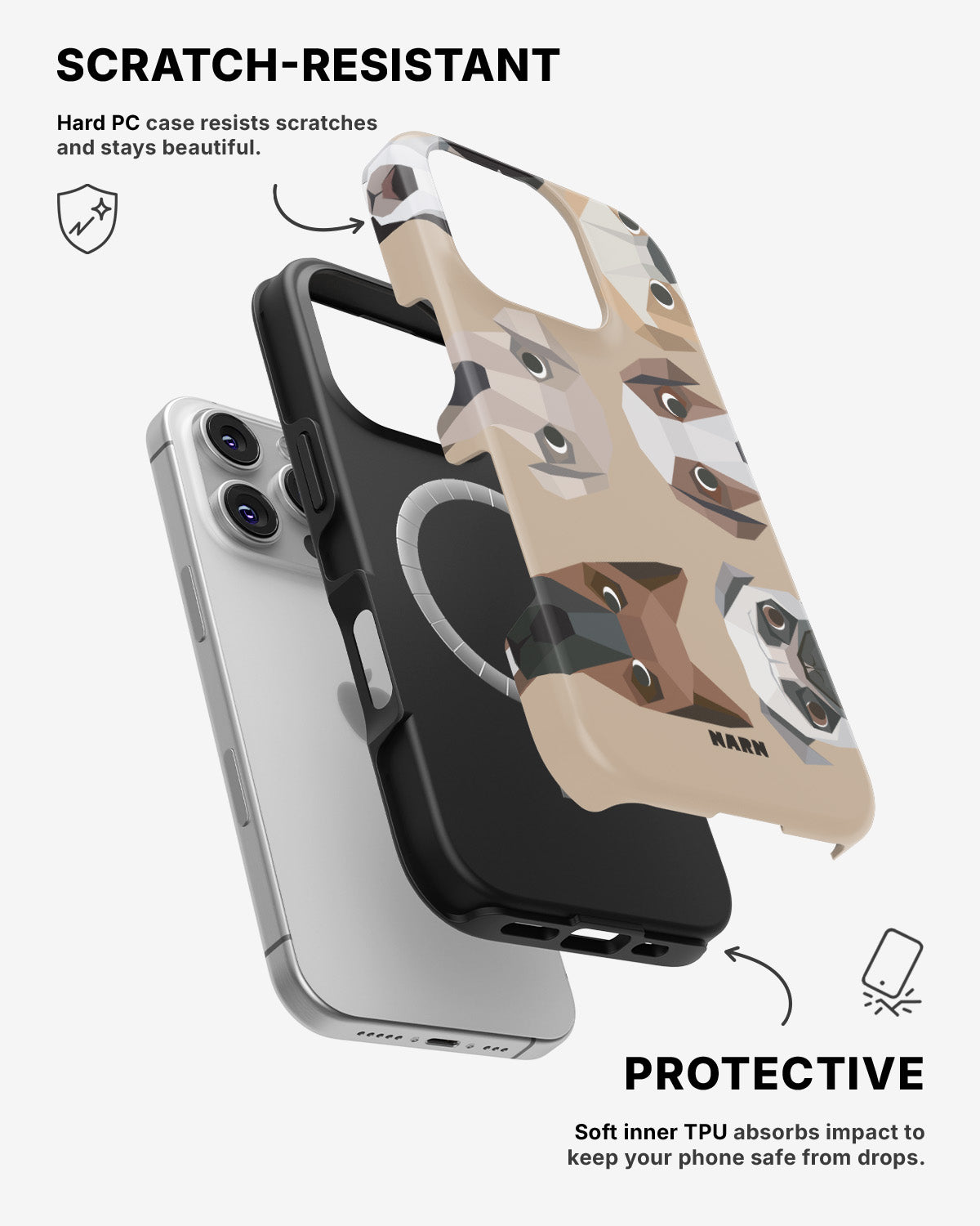 iPhone 16 Pro Max Tough Case – Cute Dogs - View 2