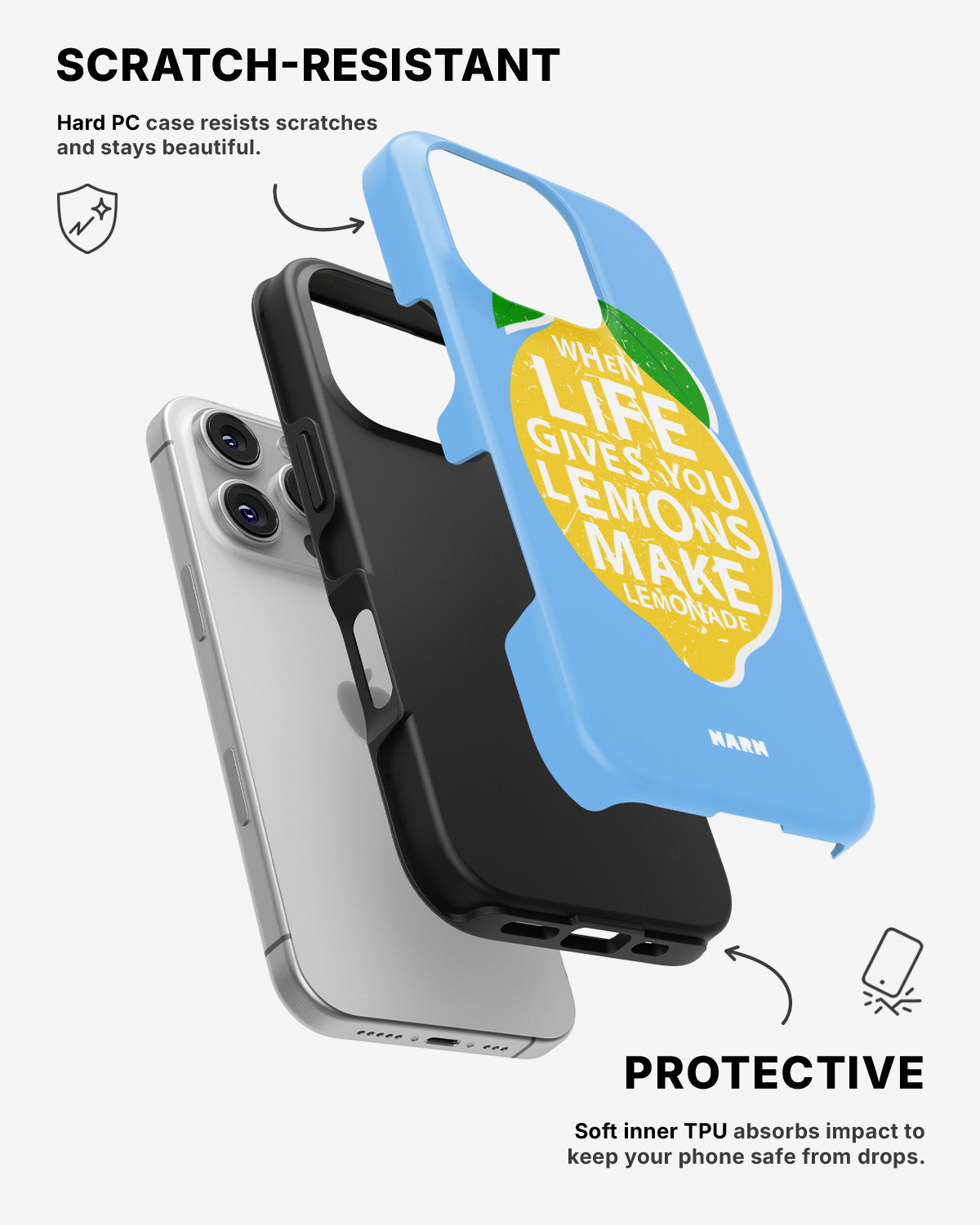 iPhone 16 Pro Max Tough Case – Lemon Quote - View 2
