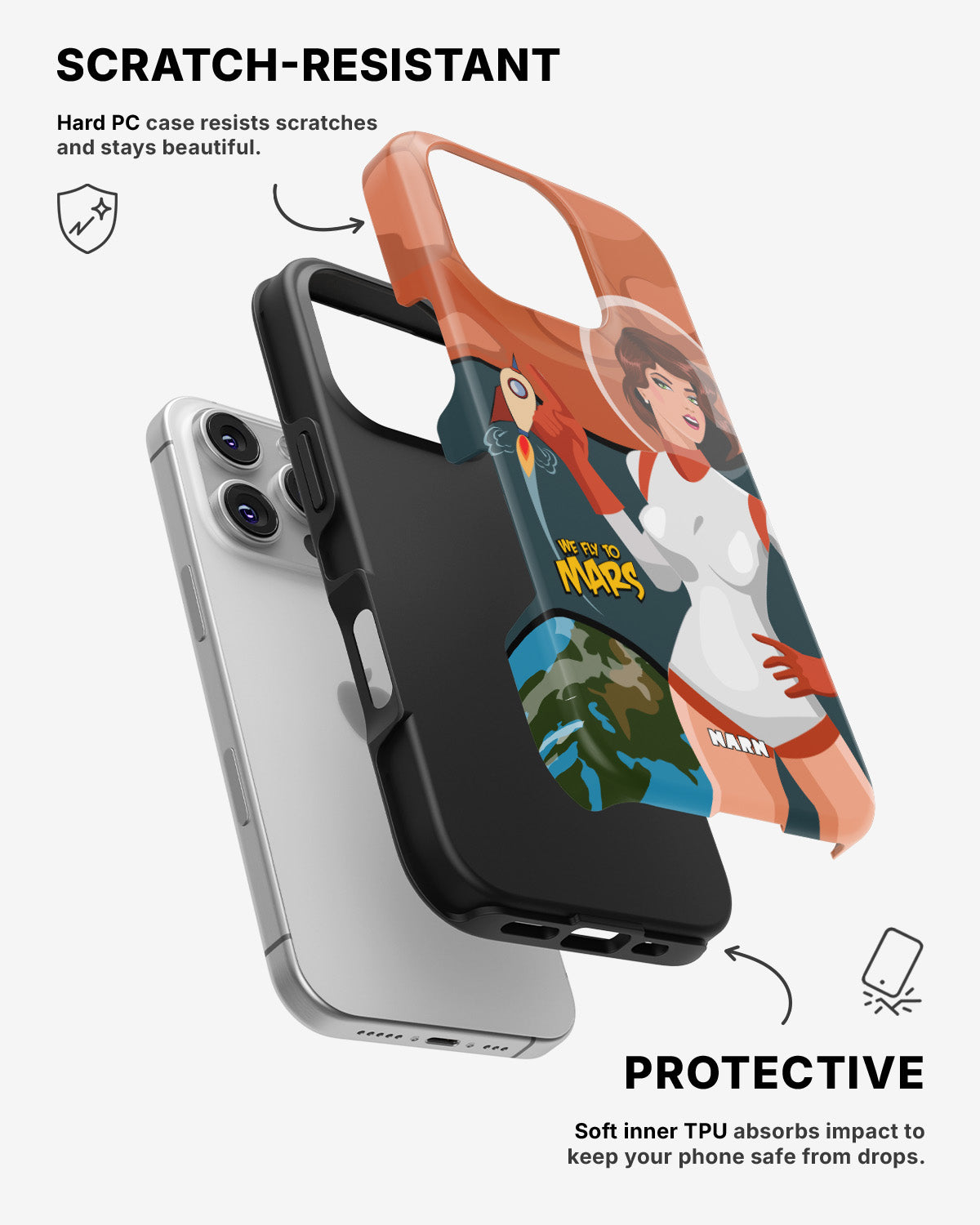 iPhone 16 Pro Max Tough Case – We Fly To Mars - View 2