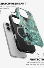 iPhone 16 Pro Max Tough Case – Green Marble - View 2