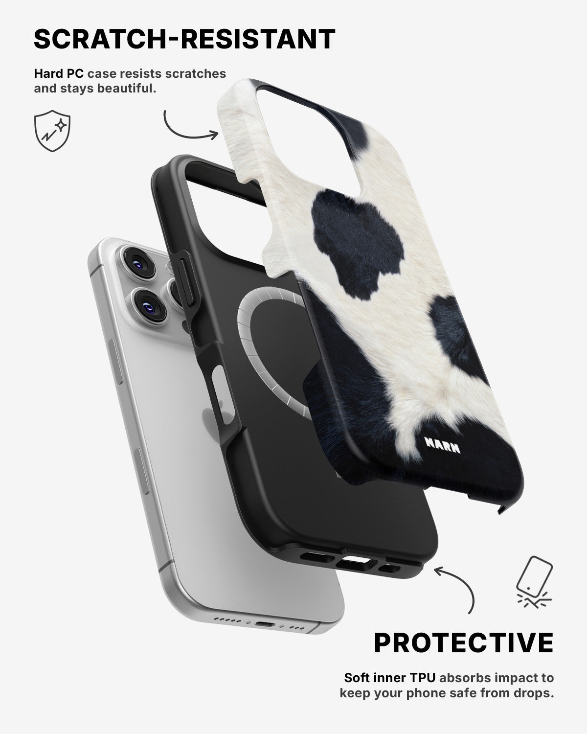 iPhone 16 Pro Max Tough Case – Cow Skin - View 2