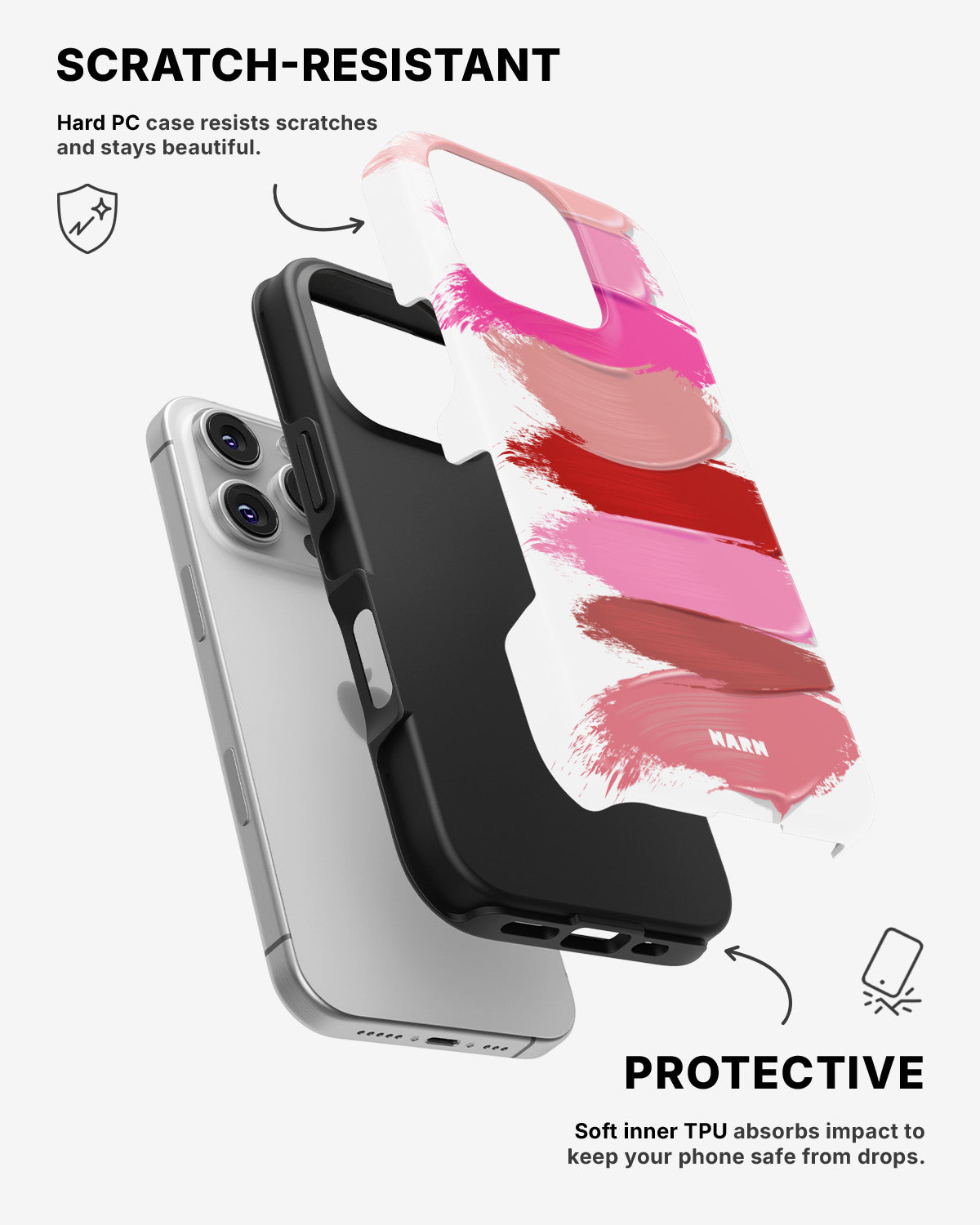 iPhone 16 Pro Max Tough Case – Lipstick Smears - View 2