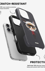 iPhone 16 Pro Max Tough Case – Hipster Cat - View 2