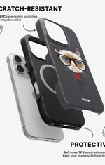 iPhone 16 Pro Max Tough Case – Hipster Cat - View 2