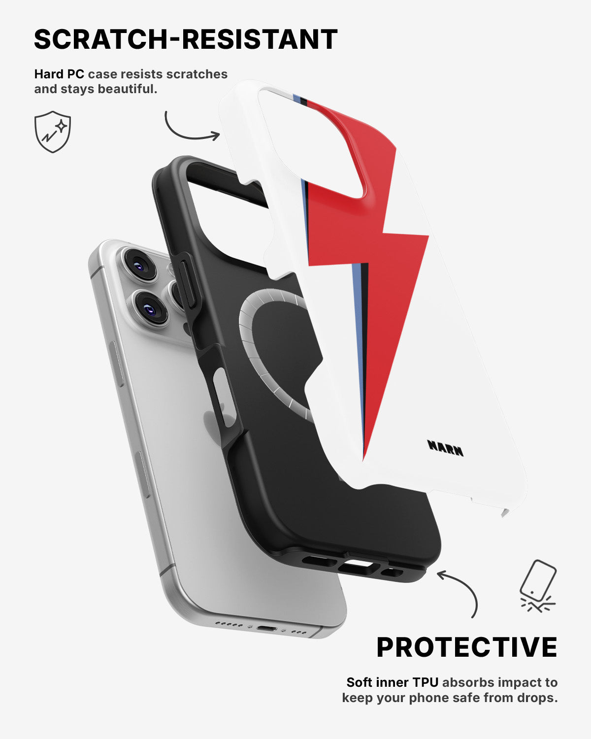 iPhone 16 Pro Max Tough Case – White Bowie  - View 2