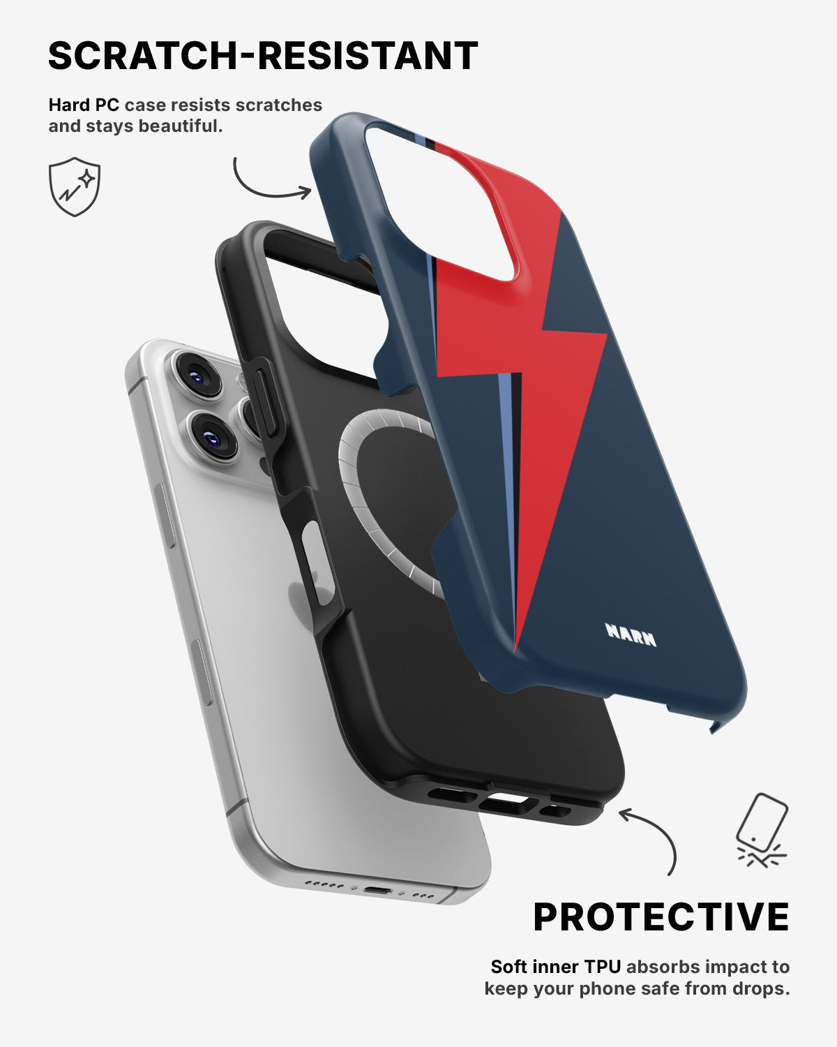 iPhone 16 Pro Max Tough Case – Blue Bowie - View 2