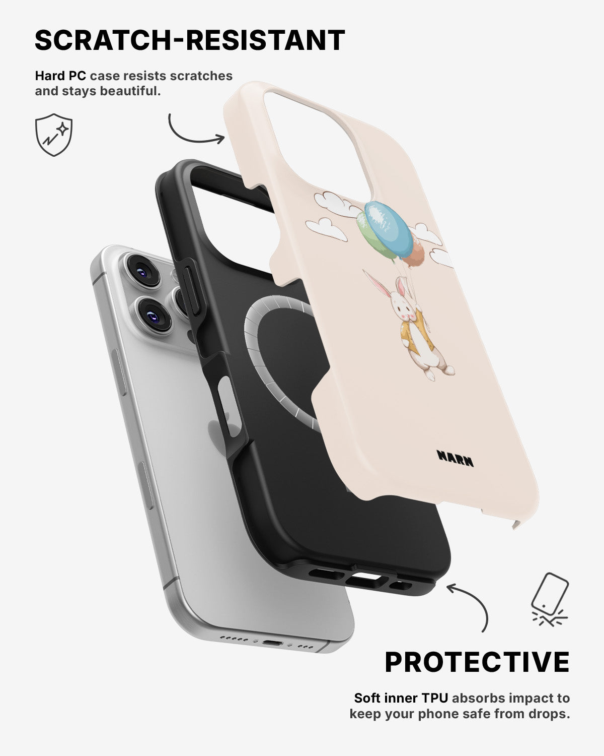 iPhone 16 Pro Max Tough Case – Flying Rabbit - View 2