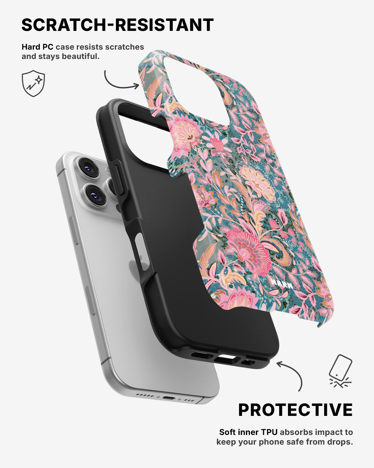 iPhone 16 Pro Max Tough Case – Fantasy Flowers - View 2