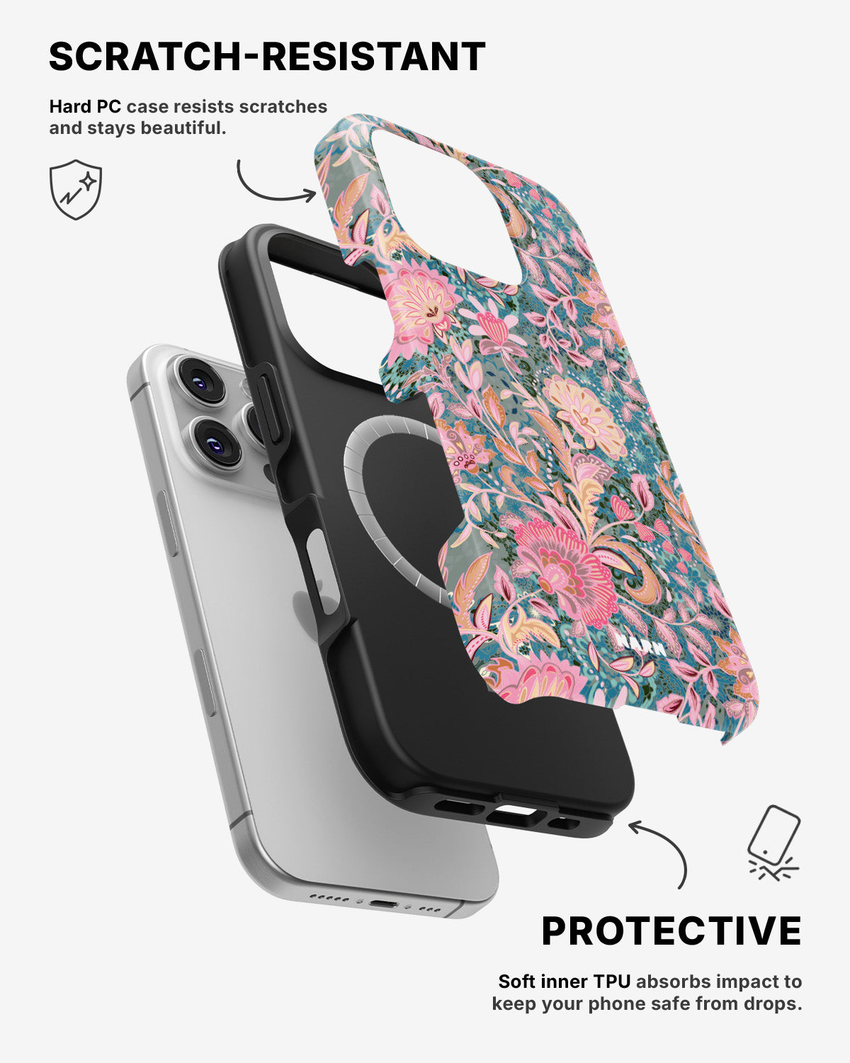 iPhone 16 Pro Max Tough Case – Fantasy Flowers - View 2