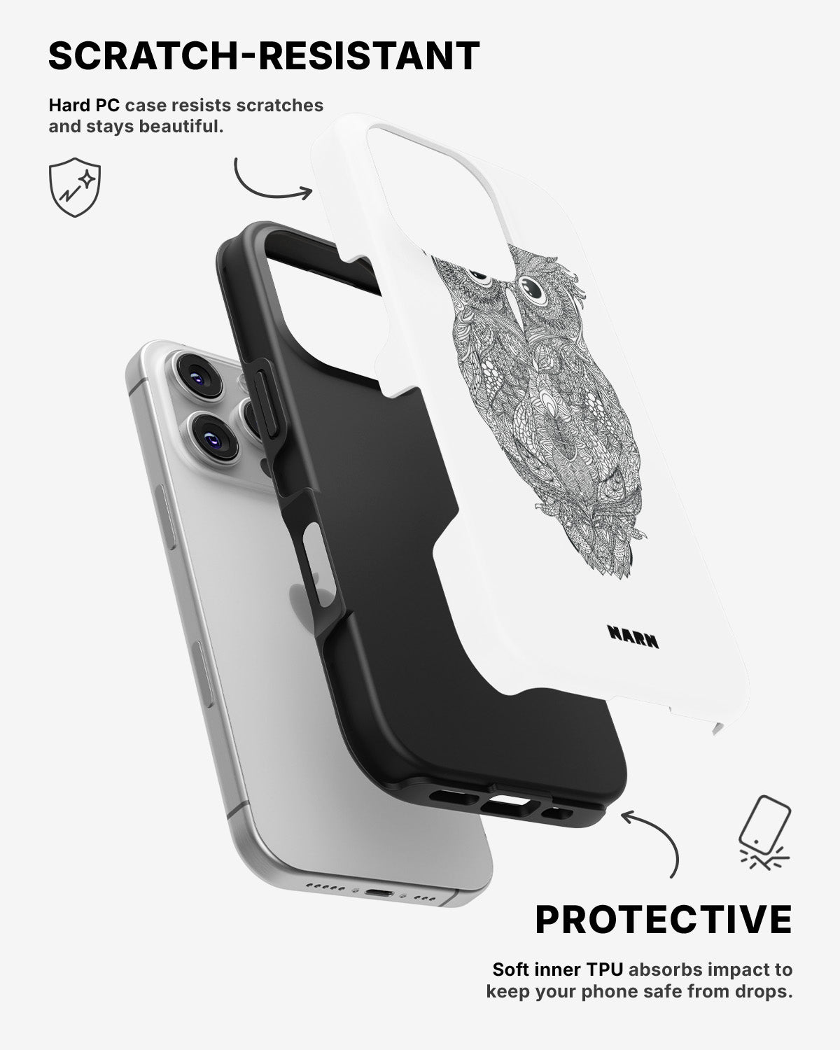 iPhone 16 Pro Max Tough Case – Owl - View 2