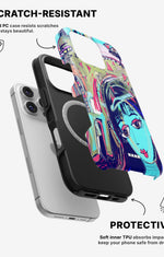 iPhone 16 Pro Max Tough Case – Abstract Cat - View 2