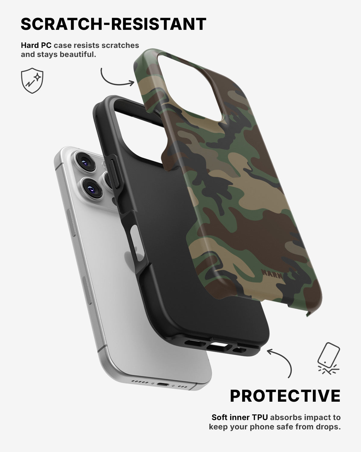 iPhone 16 Pro Max Tough Case – Camouflage - View 2