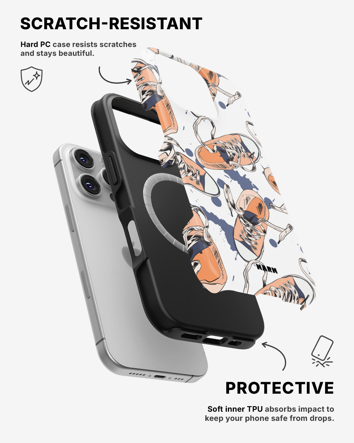 iPhone 16 Pro Max Tough Case – Apricot Sneakers - View 2