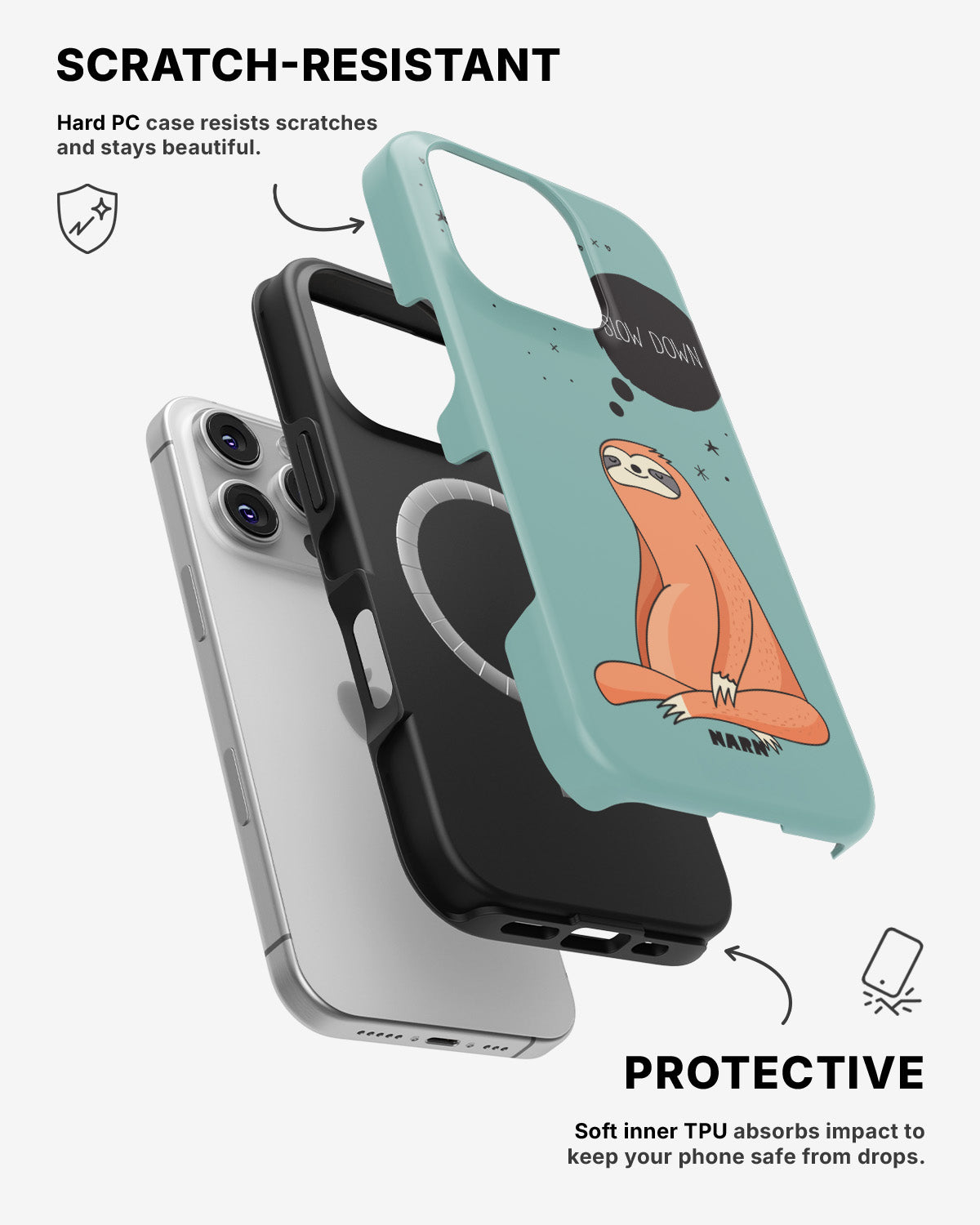 iPhone 16 Pro Max Tough Case – Slow Down Sloth - View 2