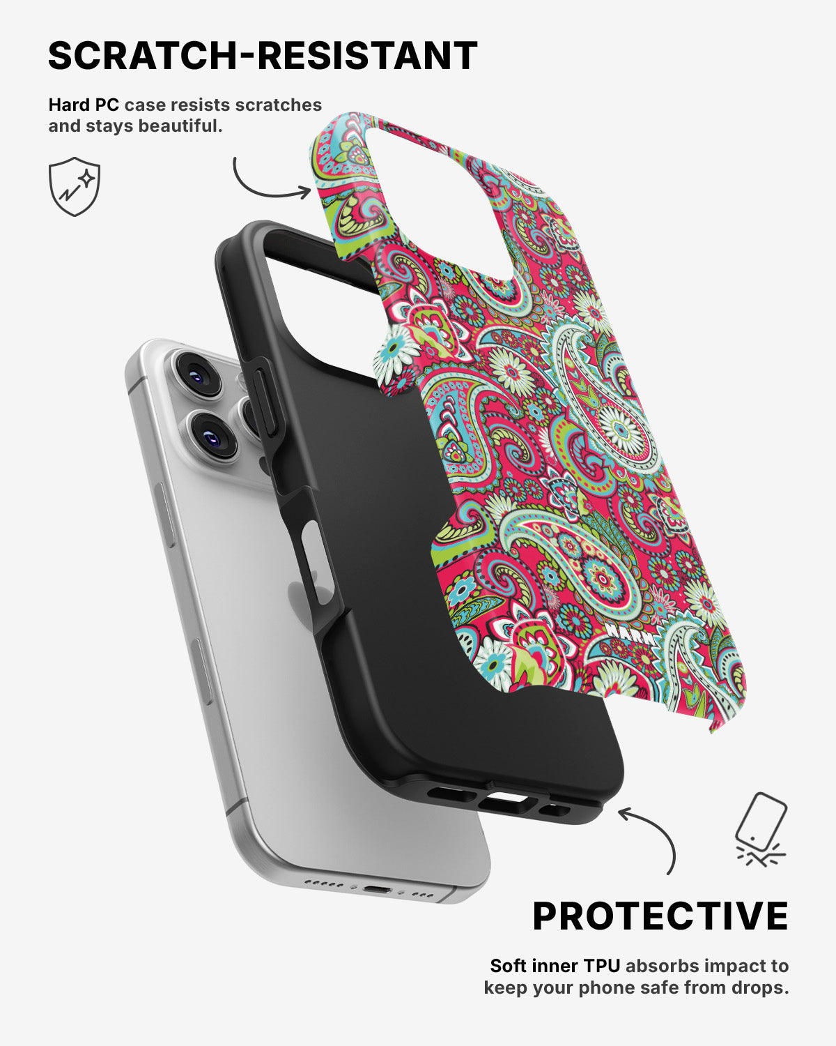 iPhone 16 Pro Max Tough Case – Paisley Paradise - View 2