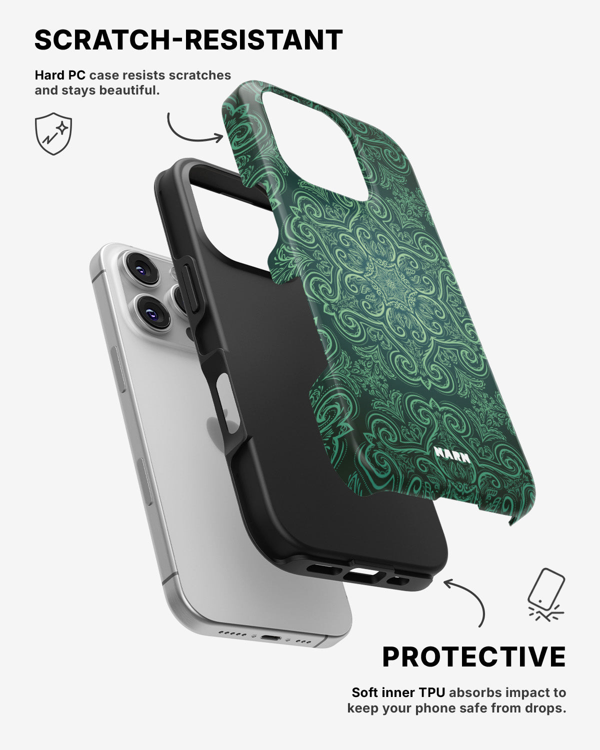 iPhone 16 Pro Max Tough Case – Retro Forest - View 2