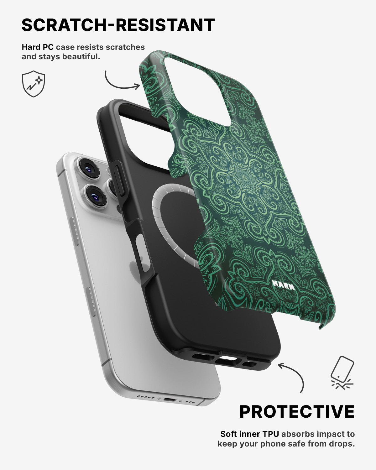 iPhone 16 Pro Max Tough Case – Retro Forest - View 2