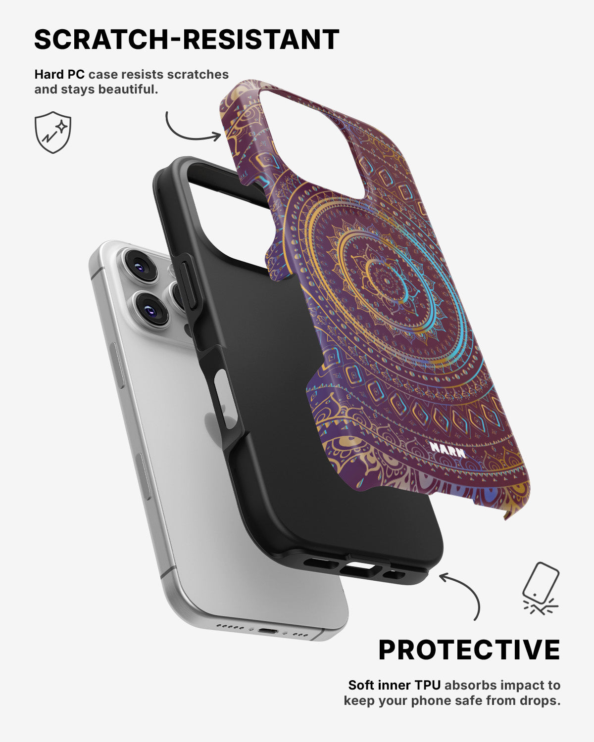 iPhone 16 Pro Max Tough Case – Royal Mandala - View 2