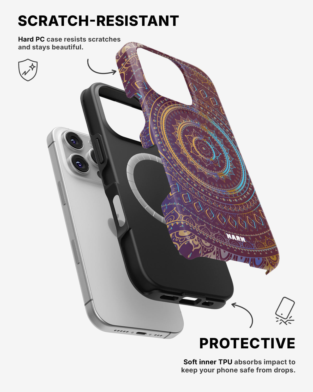iPhone 16 Pro Max Tough Case – Royal Mandala - View 2
