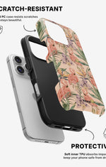 iPhone 16 Pro Max Tough Case – Flamingos & Flowers - View 2