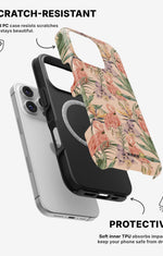 iPhone 16 Pro Max Tough Case – Flamingos & Flowers - View 2